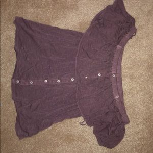 purple off the shoulder top